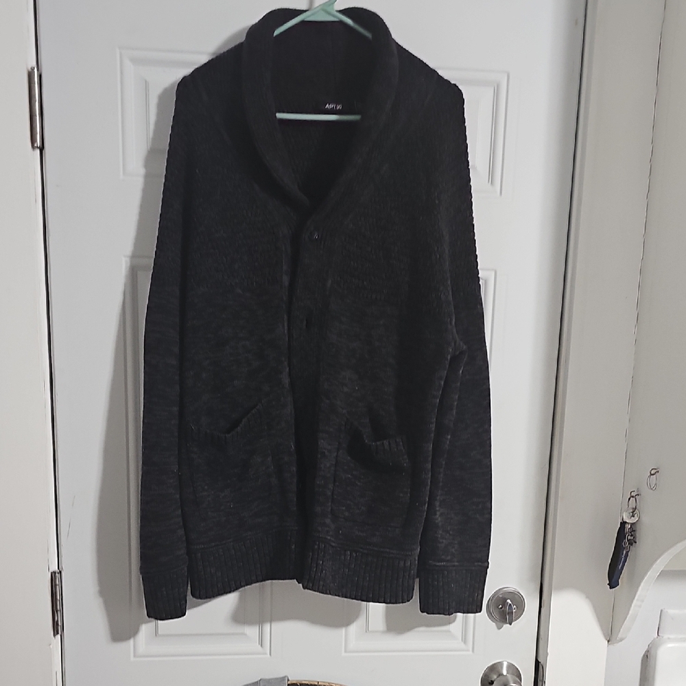 Apt. 9 Black Knit Cardigan Full-Zip